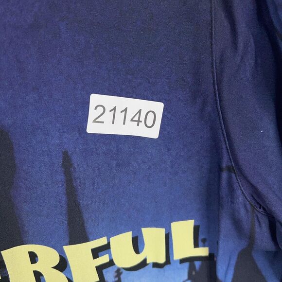 Disney Shirt Womens Large Black Purple Castle Camp Button Up Wonderful World 100 - Picture 13 of 13